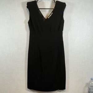 Skaist Tayler Sleeveless Vneck Sift Mini Black Dress Size 8 Medium